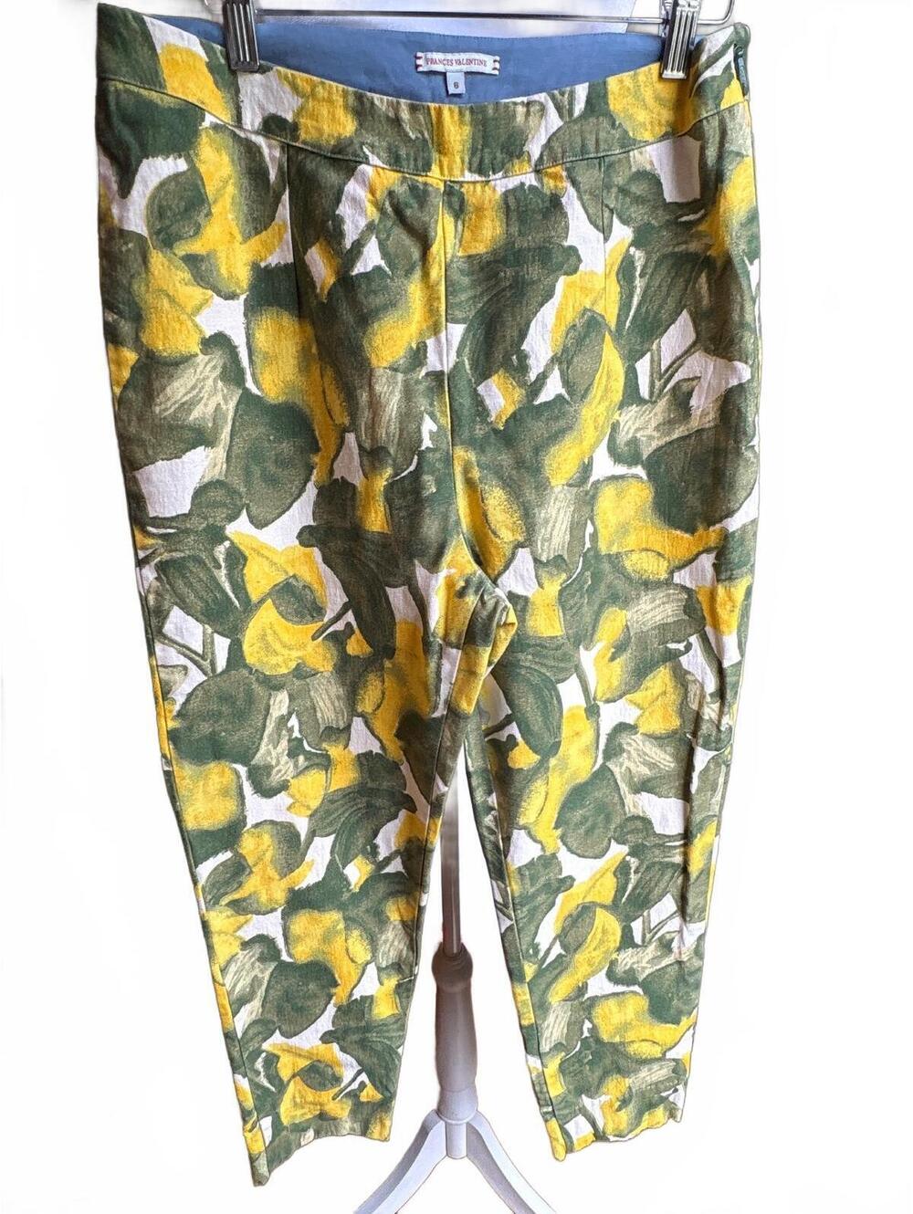 Frances Valentine lemon floral pants 8